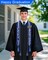 Graduation Lei Set Class of 2026 Grad Ribbon Leis with Honor Cord Double Braided Graduate Leis for Men Women Blue Black White